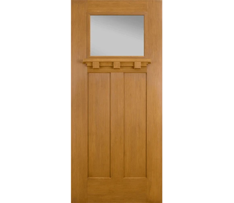 Lubbock Craftsman Light Fiberglass Entry Door