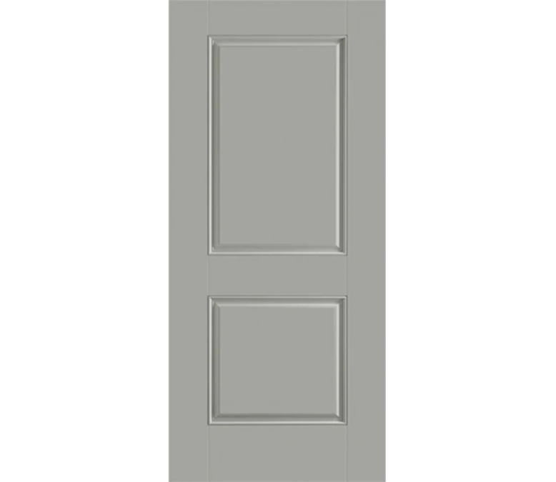 Lubbock Two Panel Square Fiberglass Entry Door